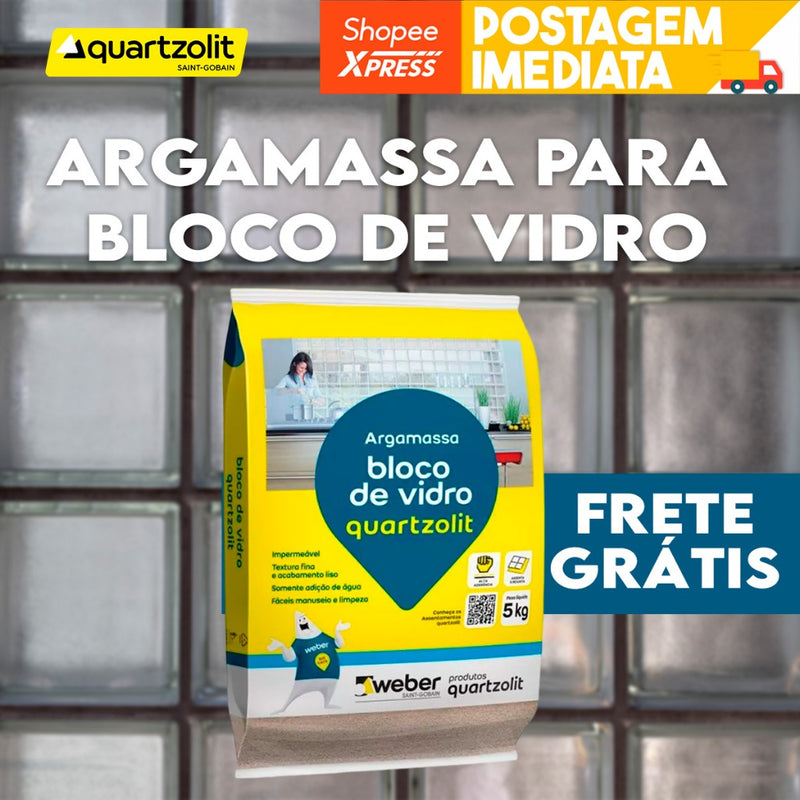 Argamassa Blocos De Vidro Quartzolit 5kg