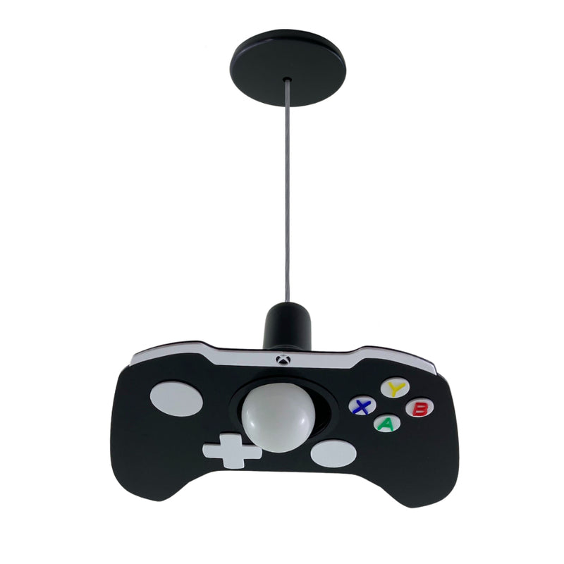 Lustre Infantil Pendente Xbox Preto Video Game preto console controle decoração gamer jogo video