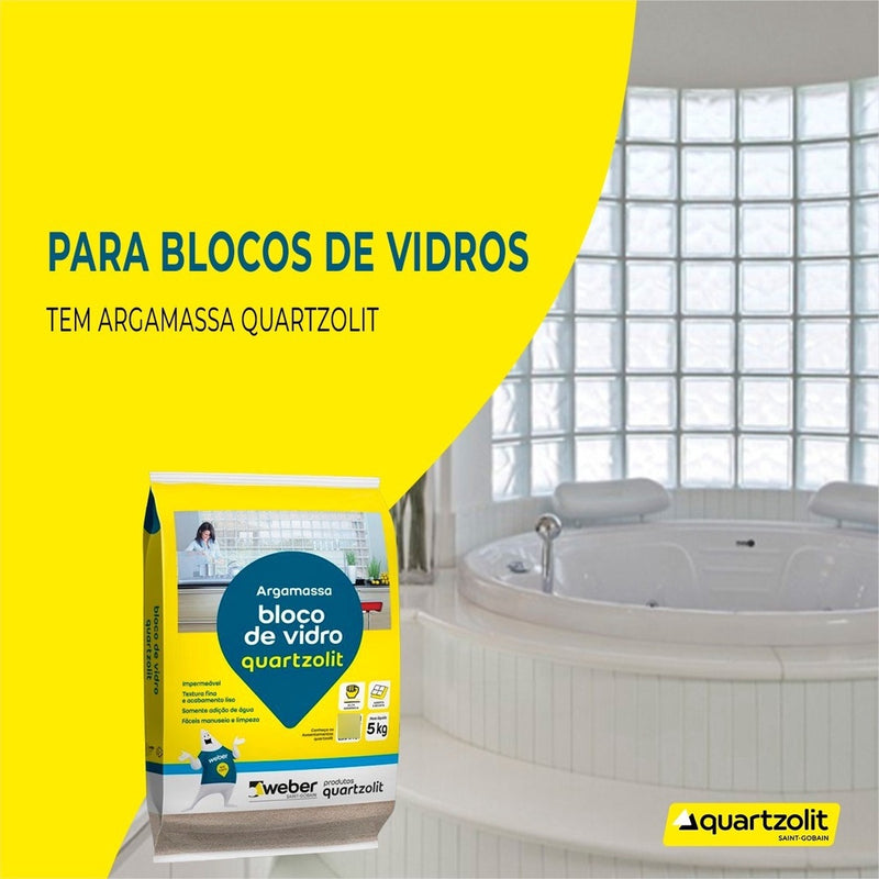 Argamassa Blocos De Vidro Quartzolit 5kg