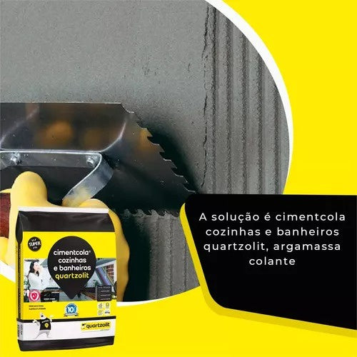 Argamassa P/ Cerâmicas Cimentcola Quartzolit 20kg Cinza