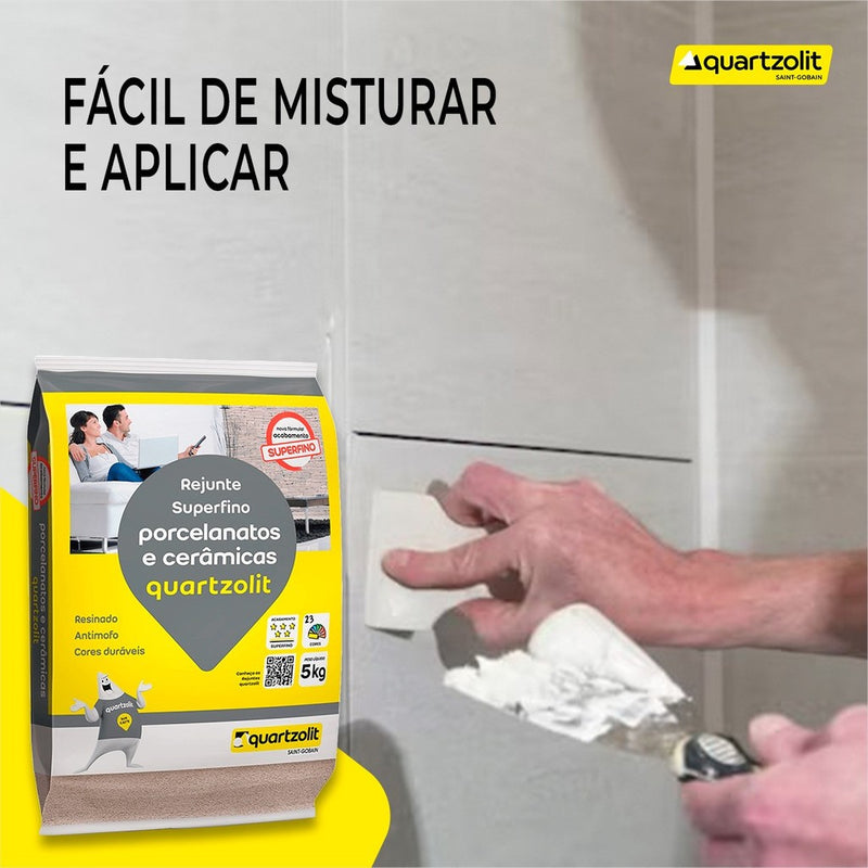 Rejunte Porcelanato E Cerâmicas Antimofo Quartzolit 5kg Cores