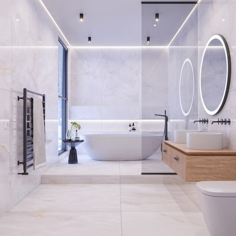 PORCELANATO Onix Bianco Lux Polido 90x90 2,40 CX BIANCOGRES R$:149,90 M2