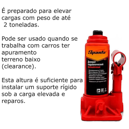 Kit Jogo Ferramentas De Emergência Automotivo Maleta Acessórios + Macaco Hidráulico Carro Moto