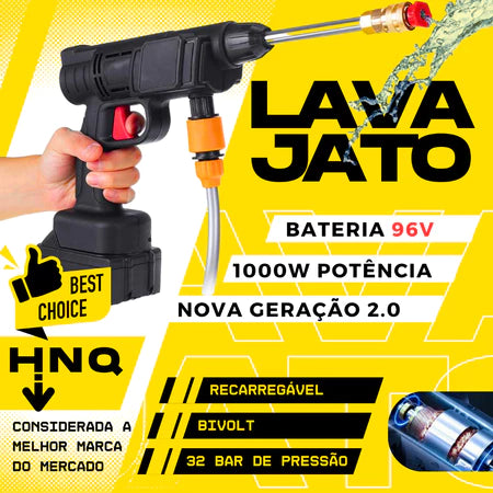 Lavadora De Alta Pressão Lava Jato Portátil 2 Bateria Vap Recarregável Para Carros Jardins Ar